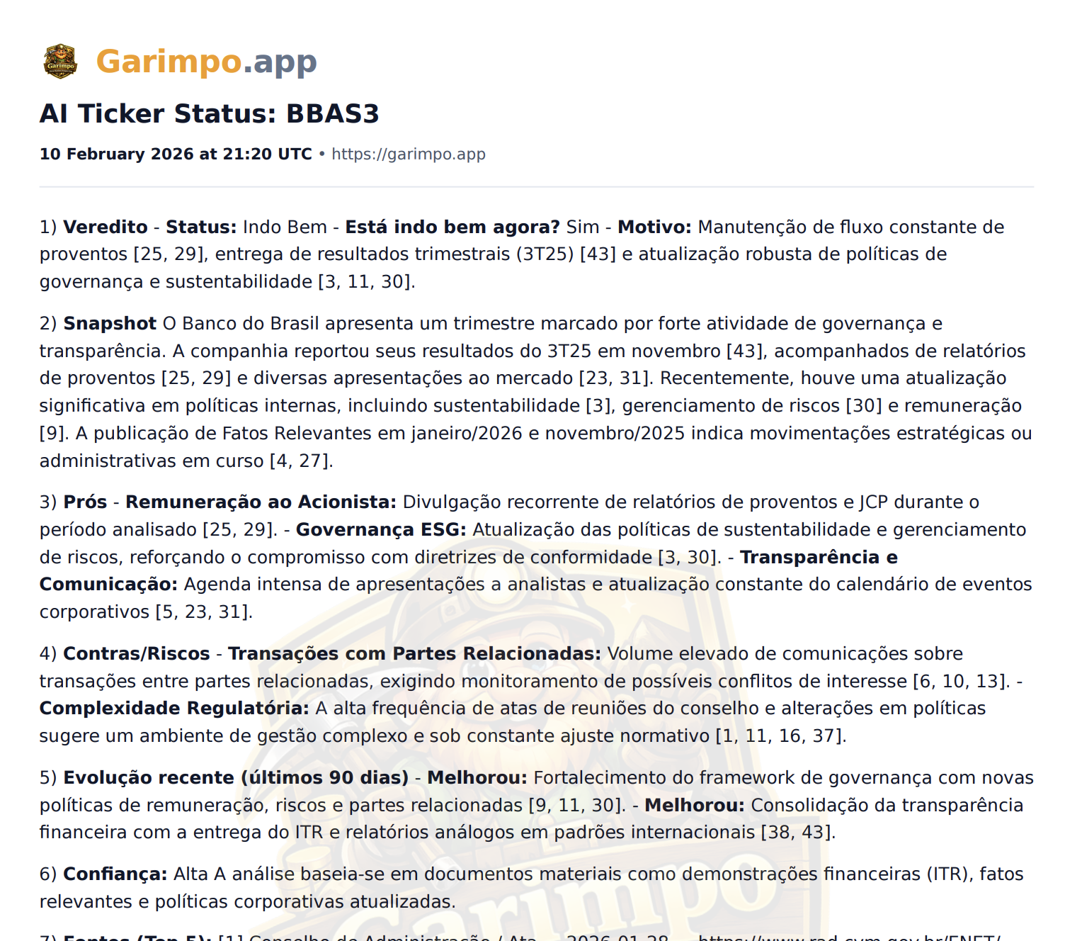AI Ticker Status (PDF Export)